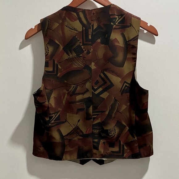 Vintage Abstract Scandi Girl Whimsigoth Boho Fitted Whimsigoth Y2K Vest Top S - Picture 2 of 4